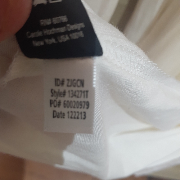 Midnight Carole Hoachman Women's Size Large Zigon Robe With Satin Tie in White - Picture 4 of 5